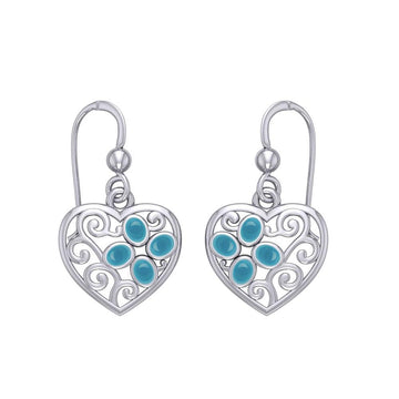 Flower in Heart Shape Earrings TER1238 - Jewelry